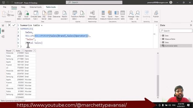 DAX | Power BI | Table Manipulation | ROLLUP, ROLLUPGROUP & ROLLUPADDISUBTOTAL Functions