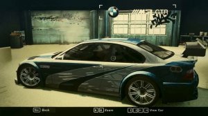 Need for Speed Most Wanted Remastered 2023 BMW M3 GTR E46 Garage Showcase