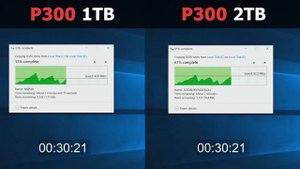 Test HDD Toshiba P300 1TB vs P300 2TB
