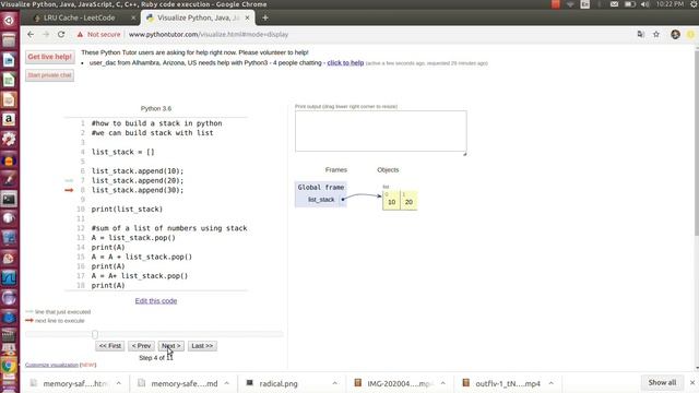 Stack data structure using python list смотреть онлайн