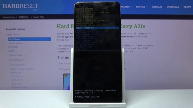 How to Wipe Cache Partition on Samsung Galaxy A21s - Remove Cache Files