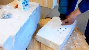 Установка дюбеля PBAM в пенобетон и газобетон