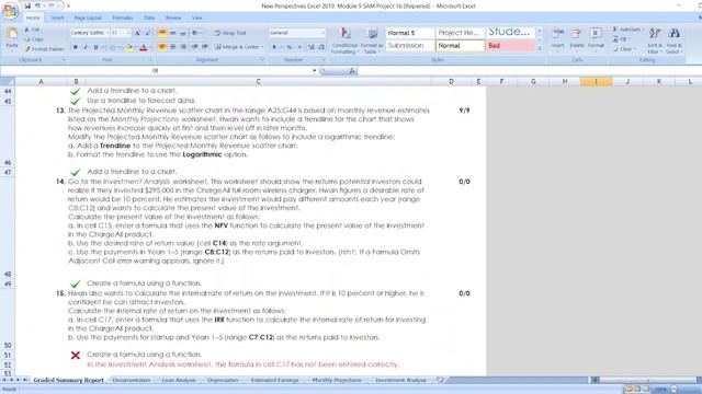 New Perspectives Excel 2019 | Module 9: SAM Project 1b #newperspective #module9 #samproject1b