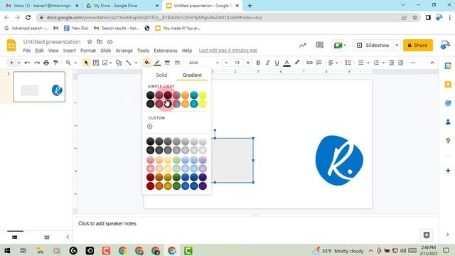 Expanding color options in Google Slides, Docs, Sheets and Drawings | 2023 Google Update
