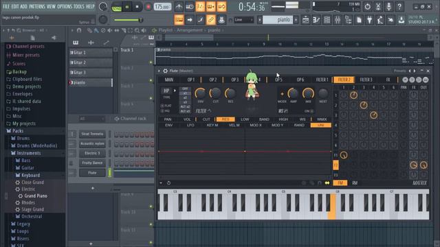 Canon (Flute Fl Studio 20)#Musik Populer смотреть онлайн