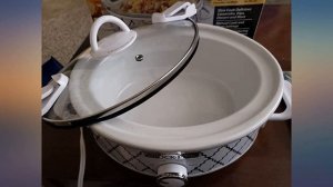 Crockpot 2.5-Quart Mini Casserole Crock Slow Cooker, White//Blue review