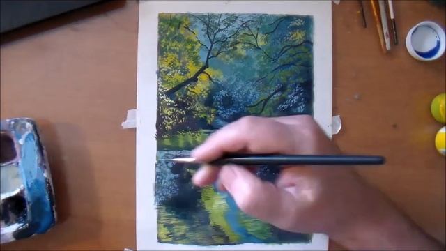 Как нарисовать пейзаж поэтапно. Как нарисовать красивый пейзаж гуашью