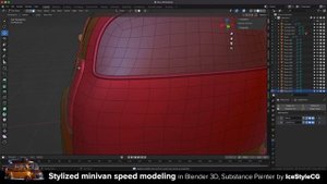 Stylized Minivan Speed Modeling In Blender 3D