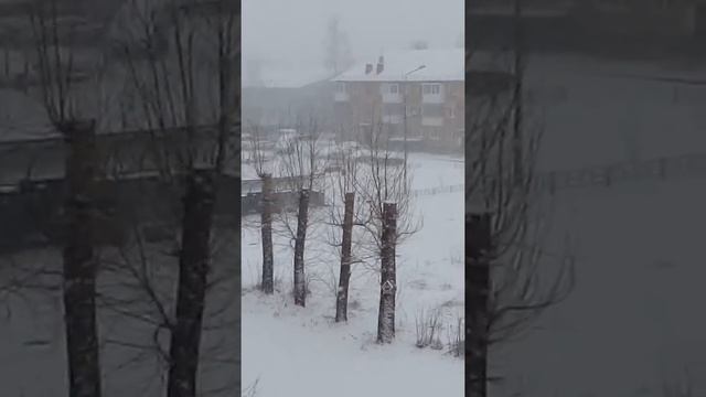 Сильный снег в Нижнем Тагиле 20-е числа марта 2020