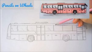 Как нарисовать автобус ЛиАЗ-5251 Вояж просто рисуем транспорт How to Draw LiAZ-5251 Voyage bus