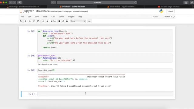#36 Write a Decorators for function with Arguments Python | Python tutorials in Hindi for Beginners