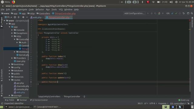 Урок 04 Controllers in Laravel смотреть онлайн