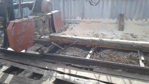 Самоделььная ленточная пилорама Homemade band sawmill
