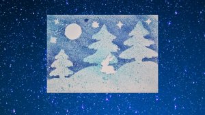 "Новогодняя сказка" техника рисования набрызг! #РисуемВместесМамой #ДобрыеИгрушкиОнлайн