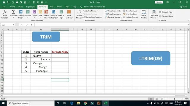 How to use Excel Trim Formula 2020 | Excel Clean Data | Remove Extra Space in Cell |Urdu/Hindi смотреть онлайн