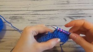 Две петли вместе лицевой с наклоном вправо и влево