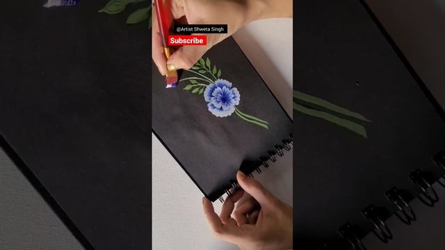 Easy One Stroke Flower Painting ? #shorts #youtubeshorts #painting #drawing #viralshorts #trending