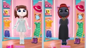 ЧЕЛЛЕНДЖ ТЕМНАЯ СВЕТЛАЯ Две кошечки Моя говорящая Анджела 2