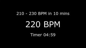 Ramping Metronome 210bpm to 230bpm in 10 minutes (see description for more)