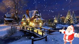 футаж заставка  переход HD  Новый Год ,  дом Деда Мороза