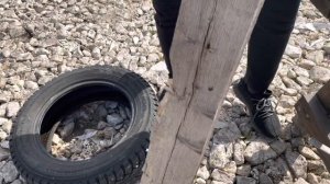 Самый мощный нож из стали D2 - Пластунский нож | Тест ножа Кузницы Медведь