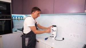Установка Измельчителя пищевых отходов SINK HELPER Premium slim H-26. Как установить измельчитель?