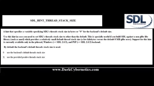 SDL HINT THREAD STACK SIZE смотреть онлайн