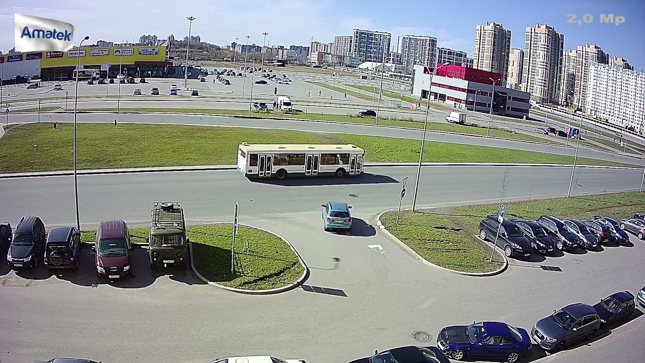 IP видеокамера Amatek 2Мп пример записи