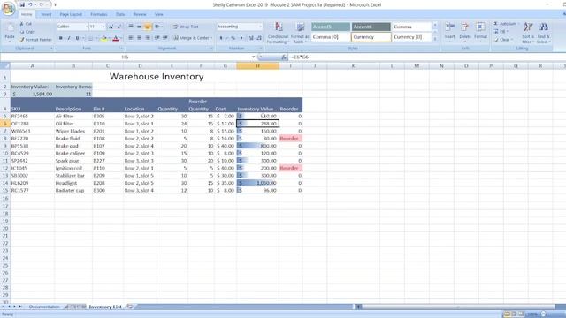 Shelly Cashman Excel 2019 | Module 2: SAM Project 1a  #shellycashmanexcel2019 #module2 #samproject1