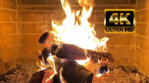 Уютный камин, потрескивание костра в 4К для сна, учебы, работы