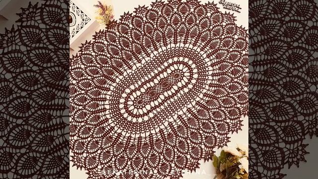 Овальная салфетка крючком. Схема салфетки. смотреть онлайн