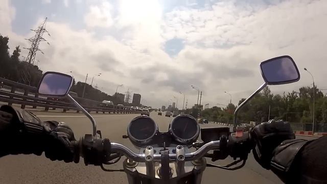 Один день по Москве на Honda cb 400 version S
