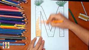 Как нарисовать букву М. Онлайн-школа рисования "Малевашки"