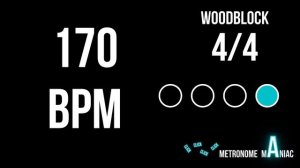 Metronome 170 BPM 4/4 - Woodblock