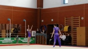 Кира Руммо и Лапковский Костя. Новополоцк. Смешанная пара. Спортивная акробатика