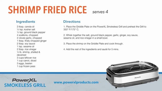 Juicy Shrimp Fried Rice I PowerXL Smokeless Grill Recipes смотреть онлайн