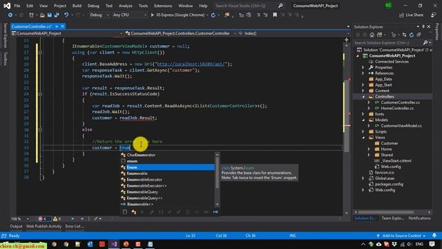 Full Creating WebAPI CRUD Hosting in IIS and Consuming in ASP.Net MVC