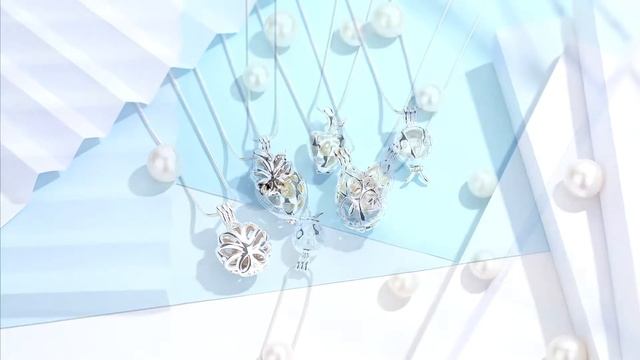 Silver Plated Copper Cage With High-Quality Pearl Presented By Merryshine Jewelry смотреть онлайн