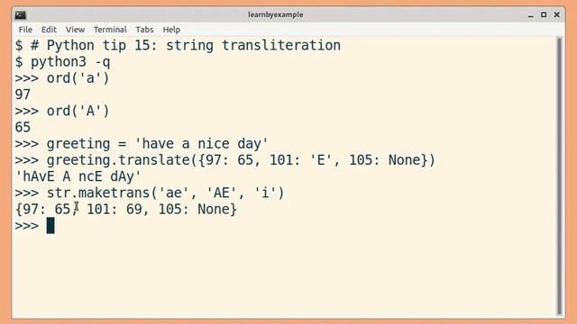 Python tip 15: string transliteration