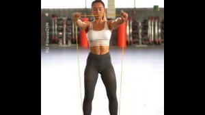 Тренировка с фитнес резинкой на верхнюю часть тела RU GYM