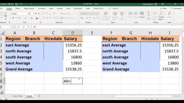 How to Sort and Filter in Excel ?