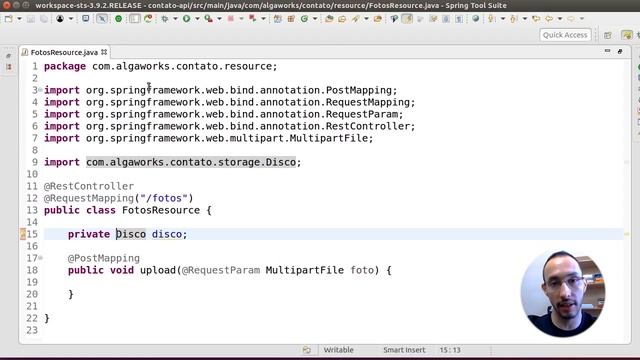 Upload para a API RESTful com Spring Boot e Spring MVC смотреть онлайн