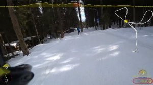 30.03.2022  Лыжная трасса в Охта парке. Круг 3,8 км.