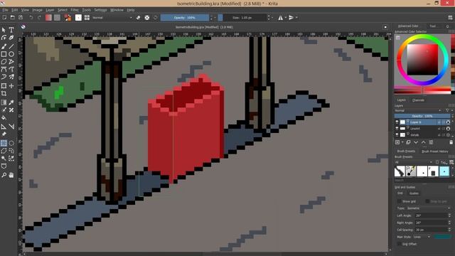 Isometric PixelArt Building In Krita 4.1 смотреть онлайн