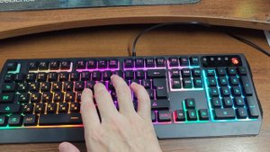 Звук нажатия на клавиши клавиатуры A4Tech Bloody B140N