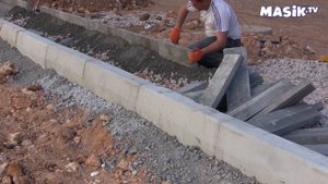 укладка бордюра