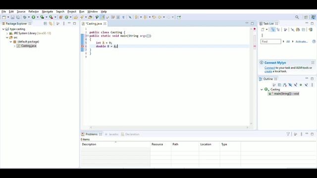 JAVA TYPE CASTING || java data type casting || type casting|| java - 6