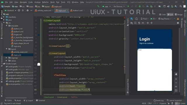 Android UI Design Tutorial | Login & Register Screen UI Design | UiUX Tutorial