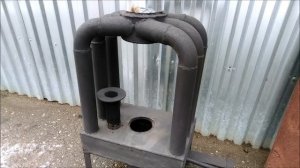 Печь "Паук" на отработке. Эксперимент на естественной тяге. Waste oil furnace. Waste oil burner.