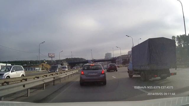 Реконструкция Ленинский/МКАД (05.09.14). Съемка движения из области в центр. смотреть онлайн